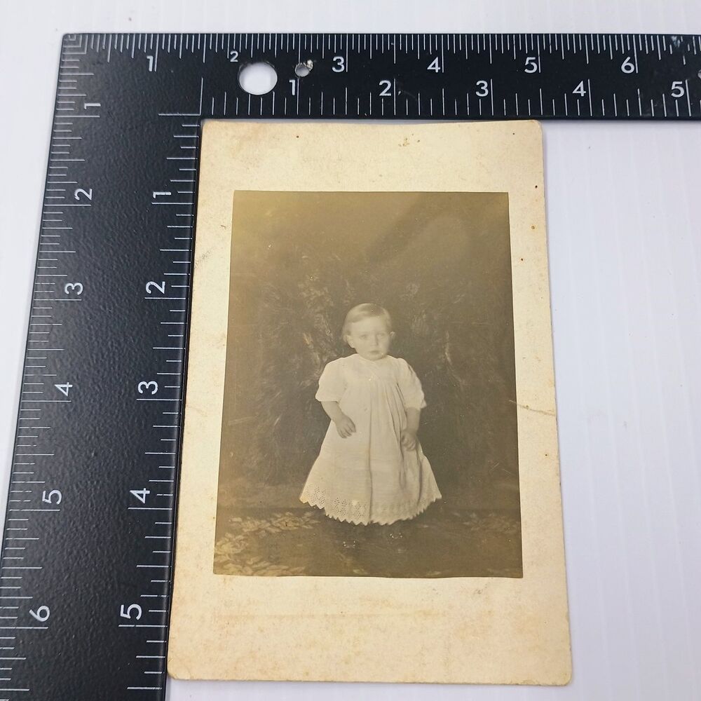 RPPC Real Photo Postcard Early 1900s Young Child Baby Portrait Photograph